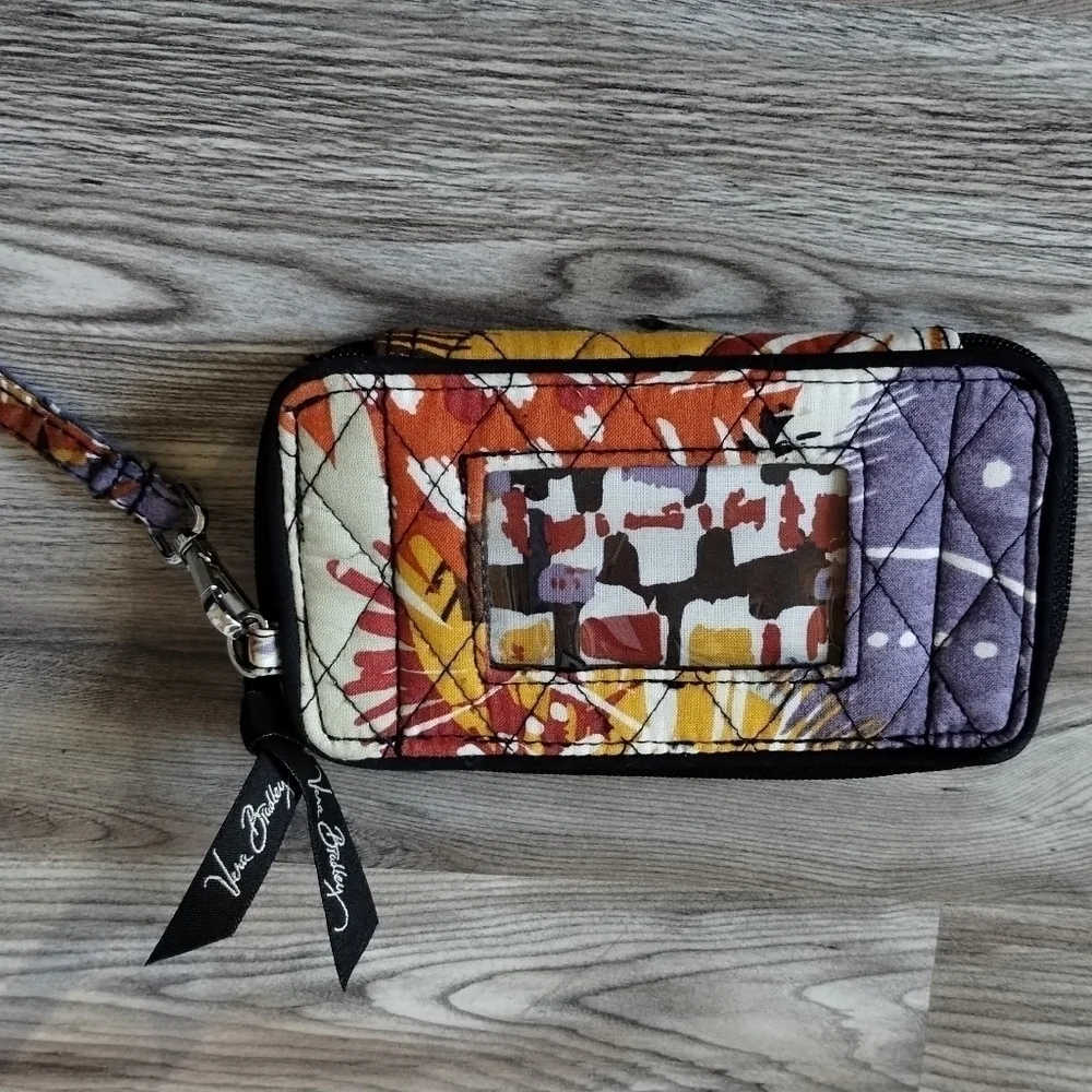Vera Bradley Smart Phone Wristlet Painted Feathers Print